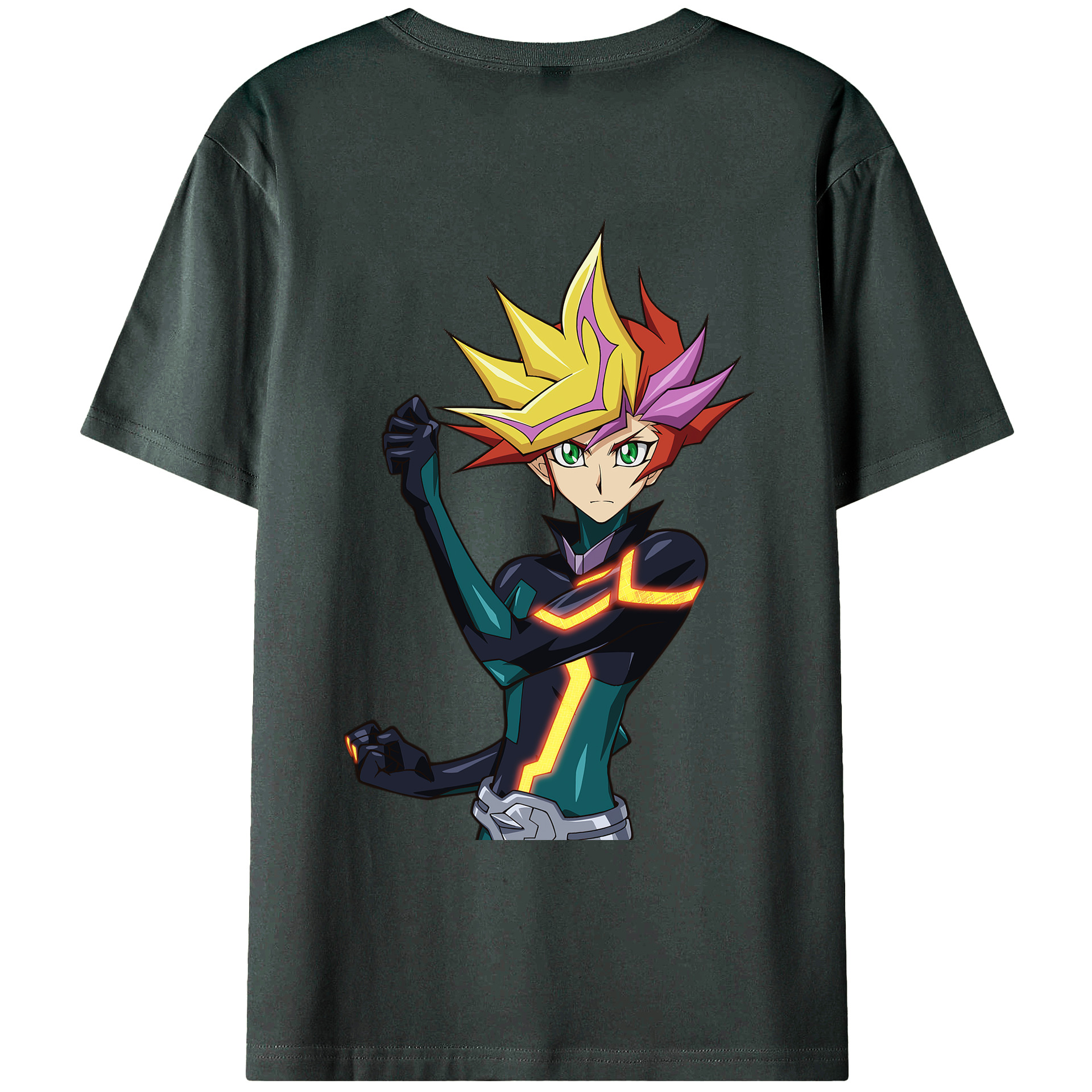 （画像用） 遊☆戯☆王 Yu-Gi-Oh! 綿100％ メンズ半袖Tシャツ（バックプリント） 通気性